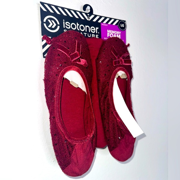 Isotoner Memory Foam Slippers-Henna| Comfort-On-The-Go - Picture 2 of 8